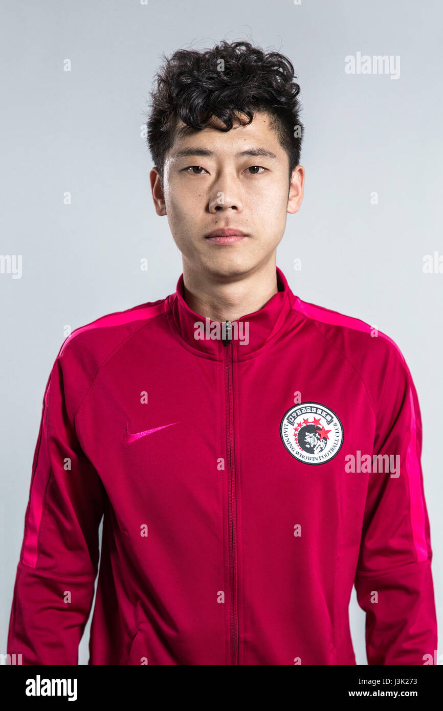Portrait of Chinese soccer player Liu Shangkun of Liaoning Whowin F.C ...