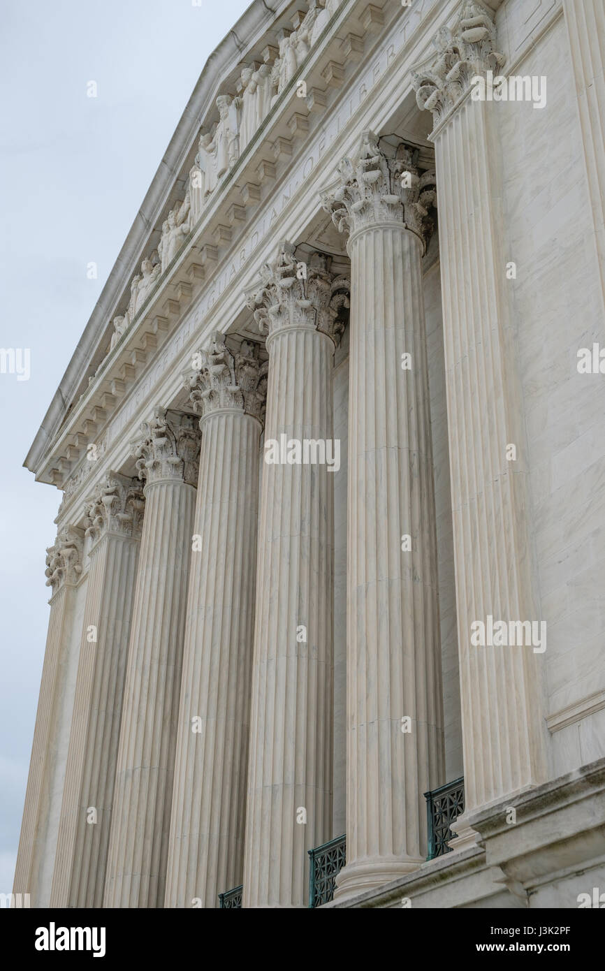 Rear of U.S. Supreme Court Building Stock Photo