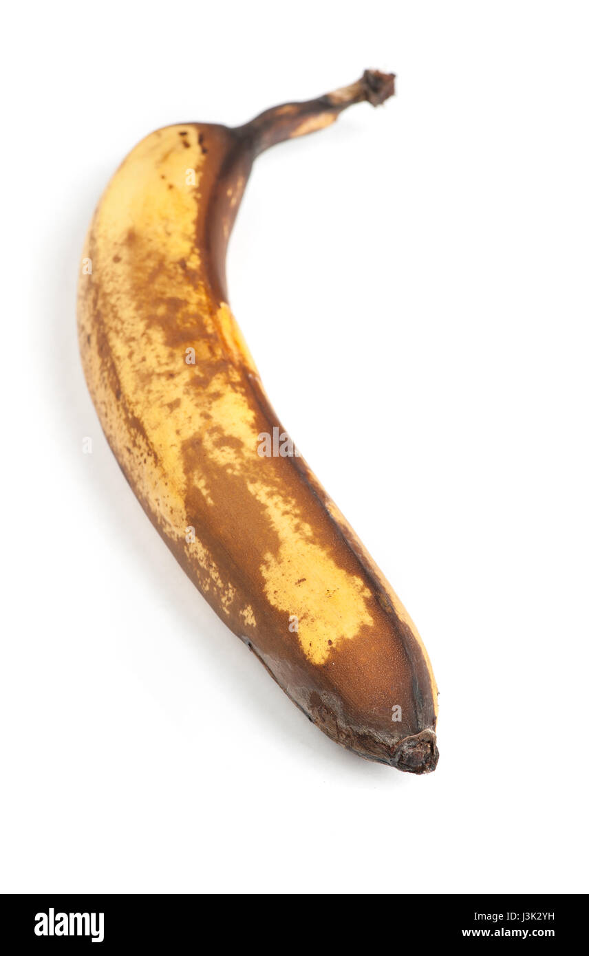 Rotten banana isolated on white background Stock Photo Alamy