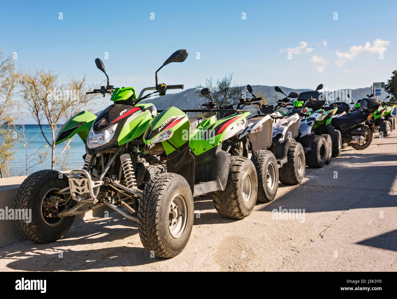 Quad bikes for rent for travelers Stock Photo Alamy