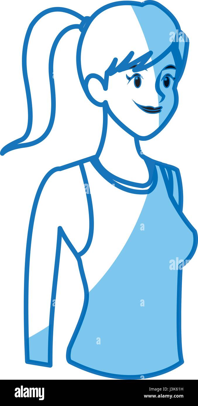 portrait girl sport fitness design graphic Stock Vector Image & Art - Alamy