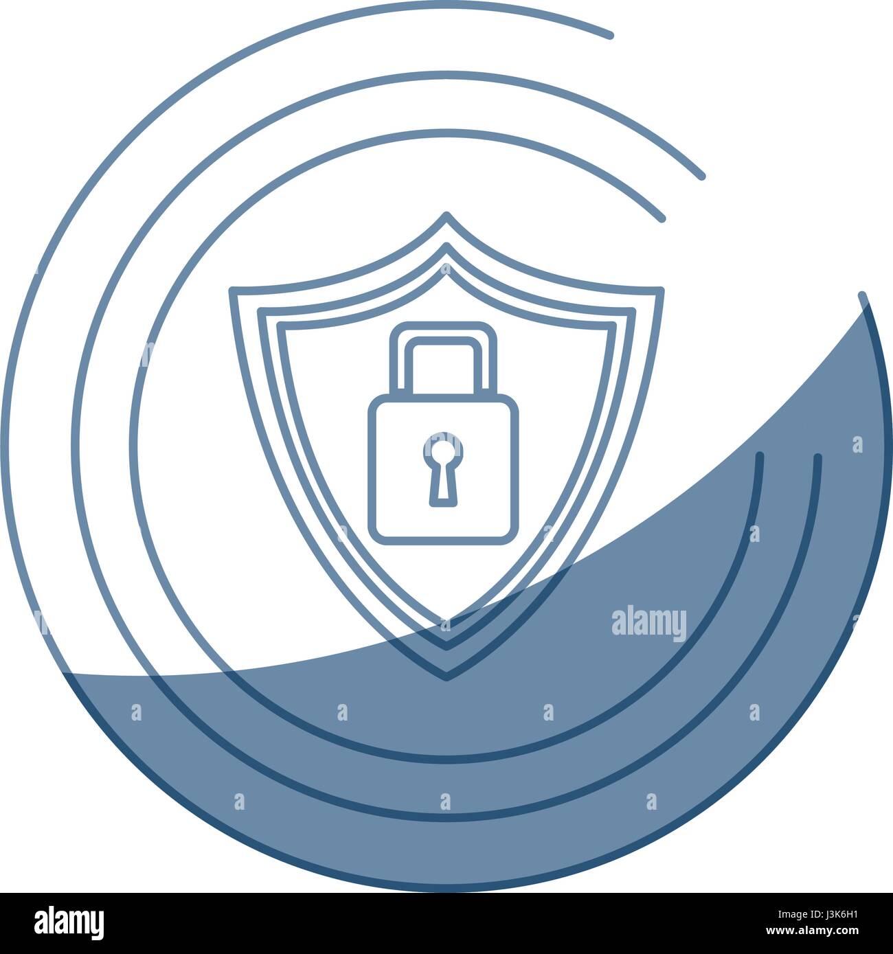 security technology padlock shield internet Stock Vector Image & Art ...