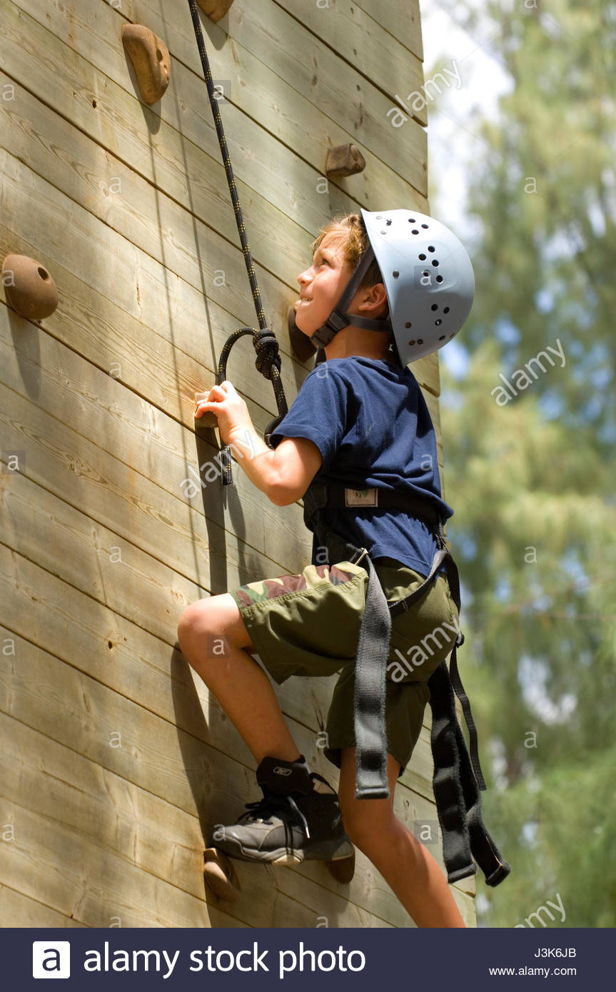 Boy Wearing Safety Harness Helmet High Resolution Stock Photography and ...