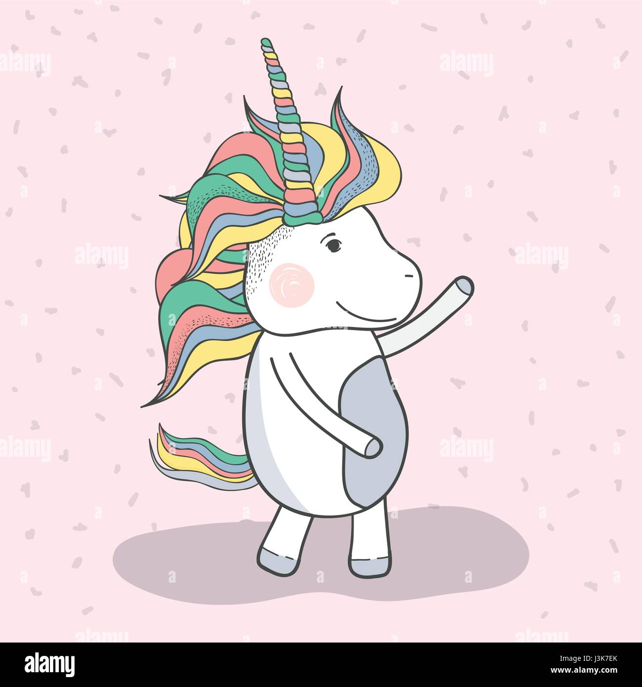 beautiful unicorn dancing with mane long Stock Vector Image & Art Alamy