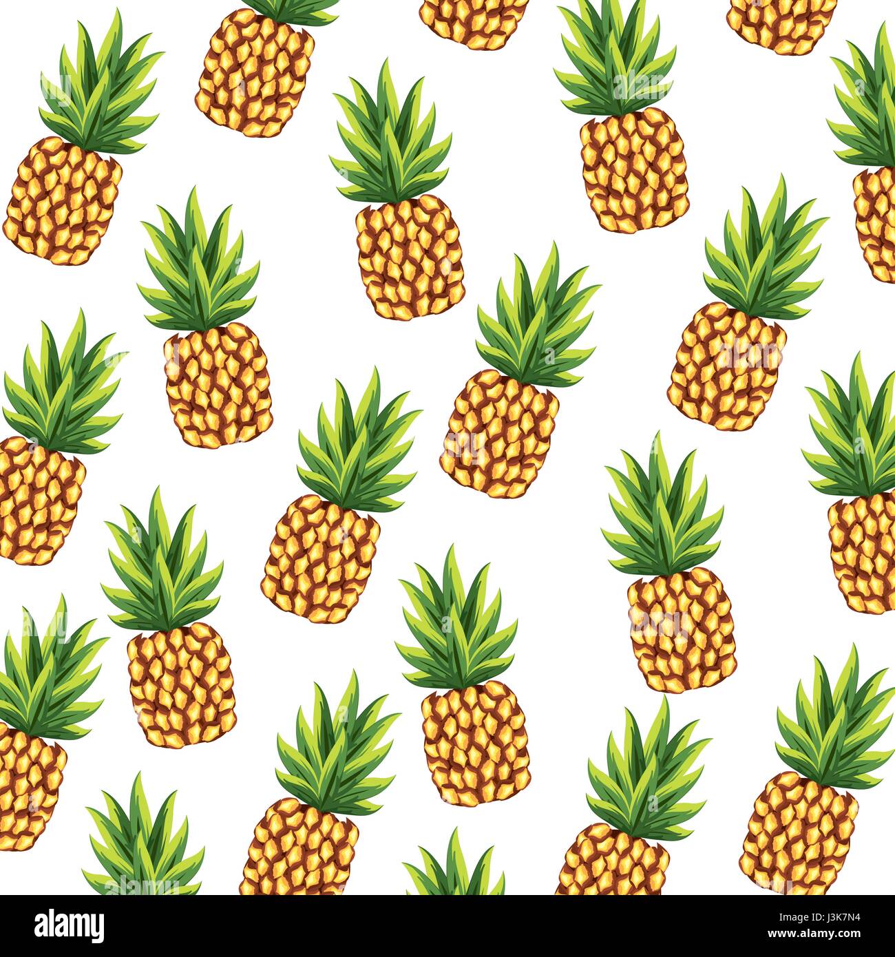 delicious and exotic pineapple fruits background Stock Vector Image ...