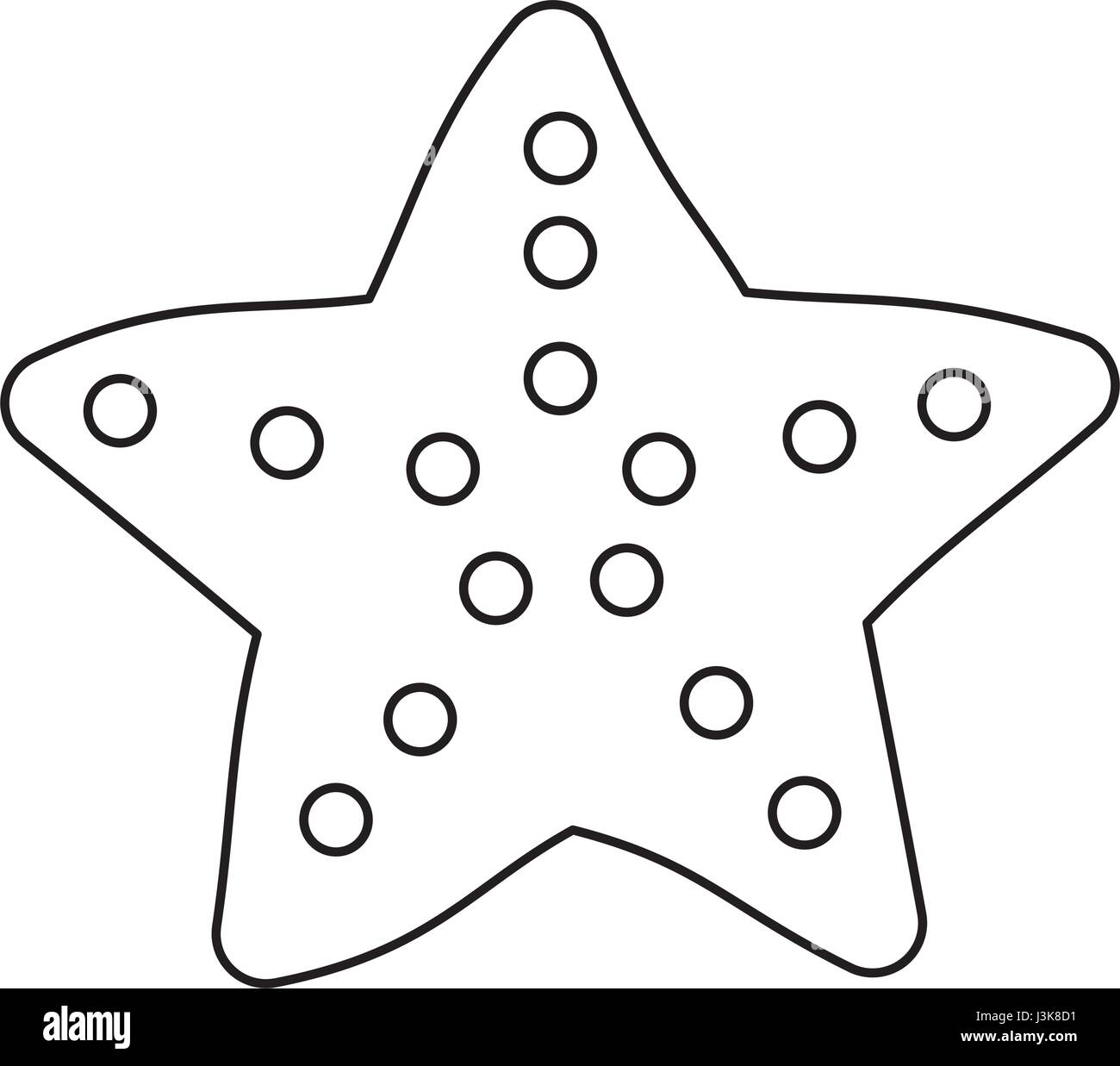 Cartoon Starfish Black and White Stock Photos &amp; Images - Alamy