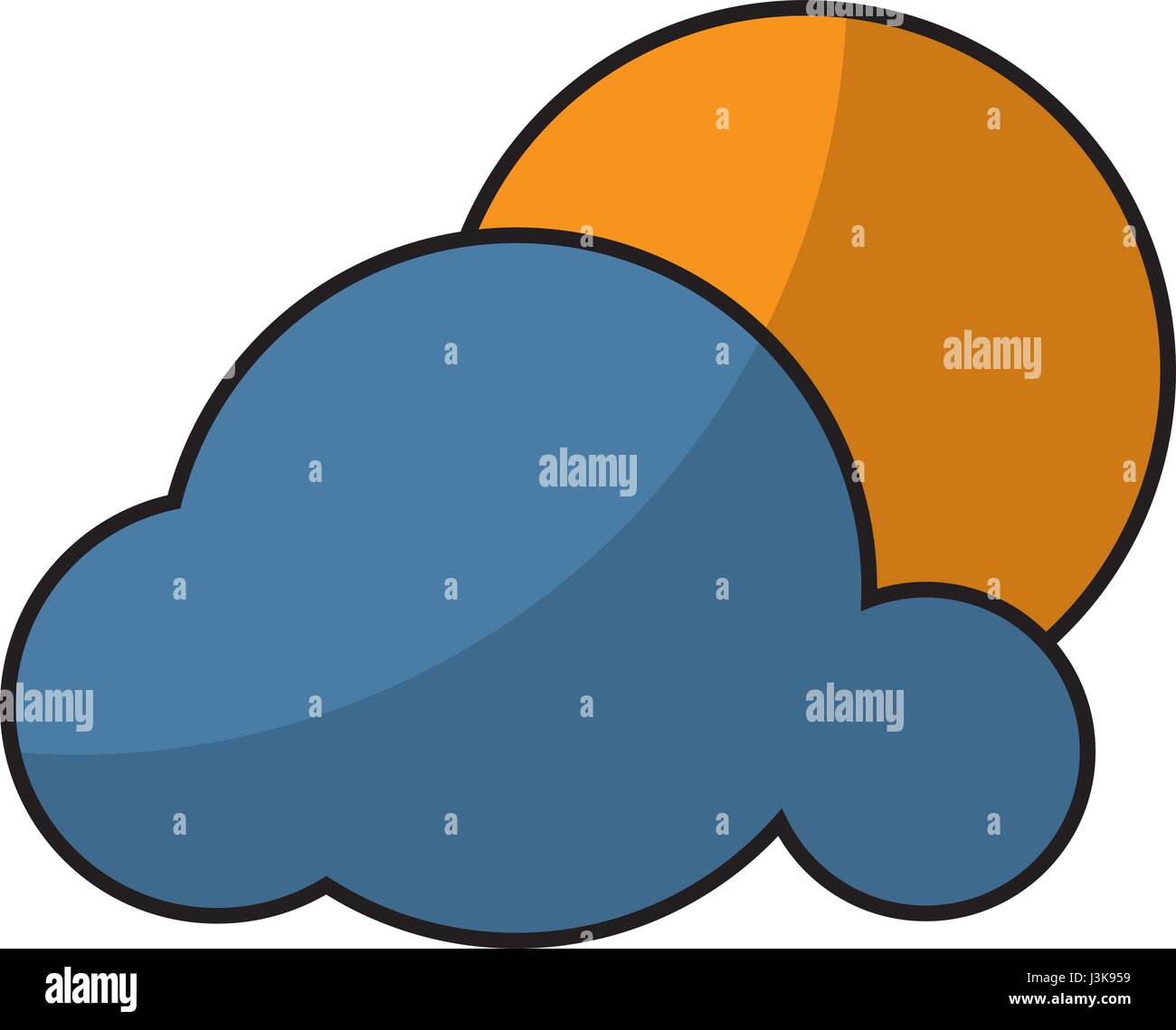 sun and cloud icon Stock Vector Image & Art - Alamy