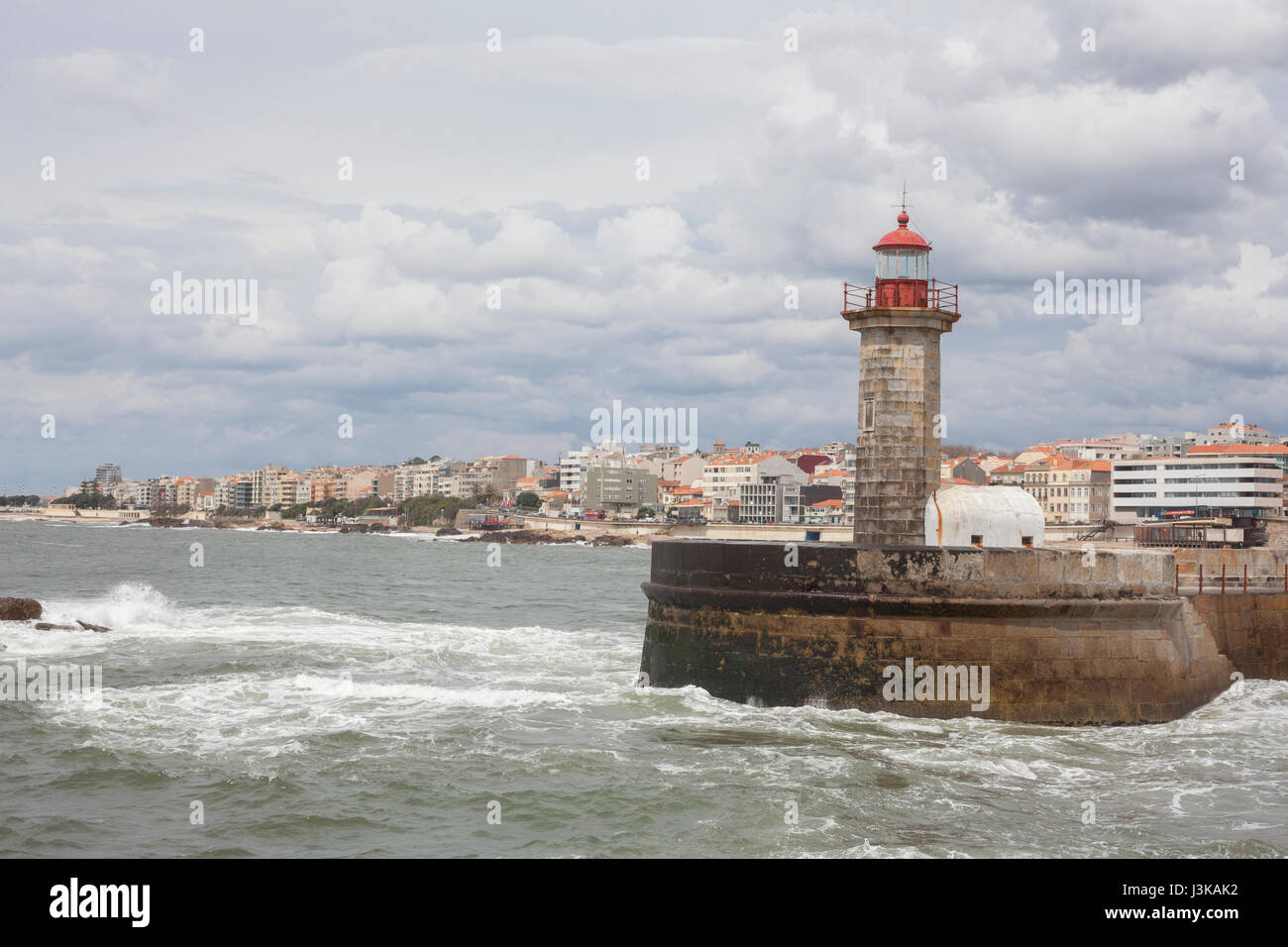 Lighthouse Felgueiras, Foz Do Douro, Porto, Distrikt Porto, Portugal