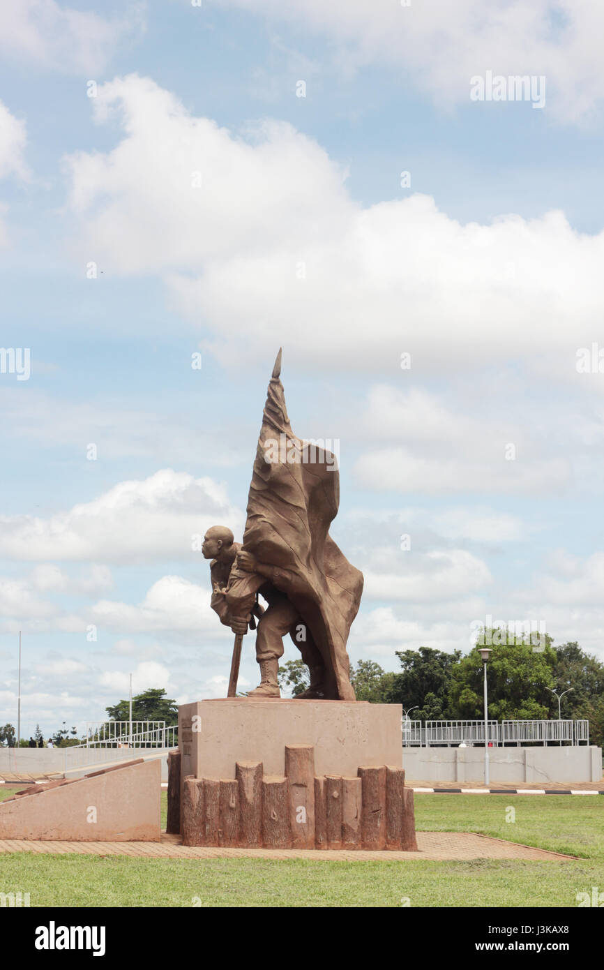 An Independence Monument at Ceremonial Park in the Ugandan capital, kampala Stock Photo