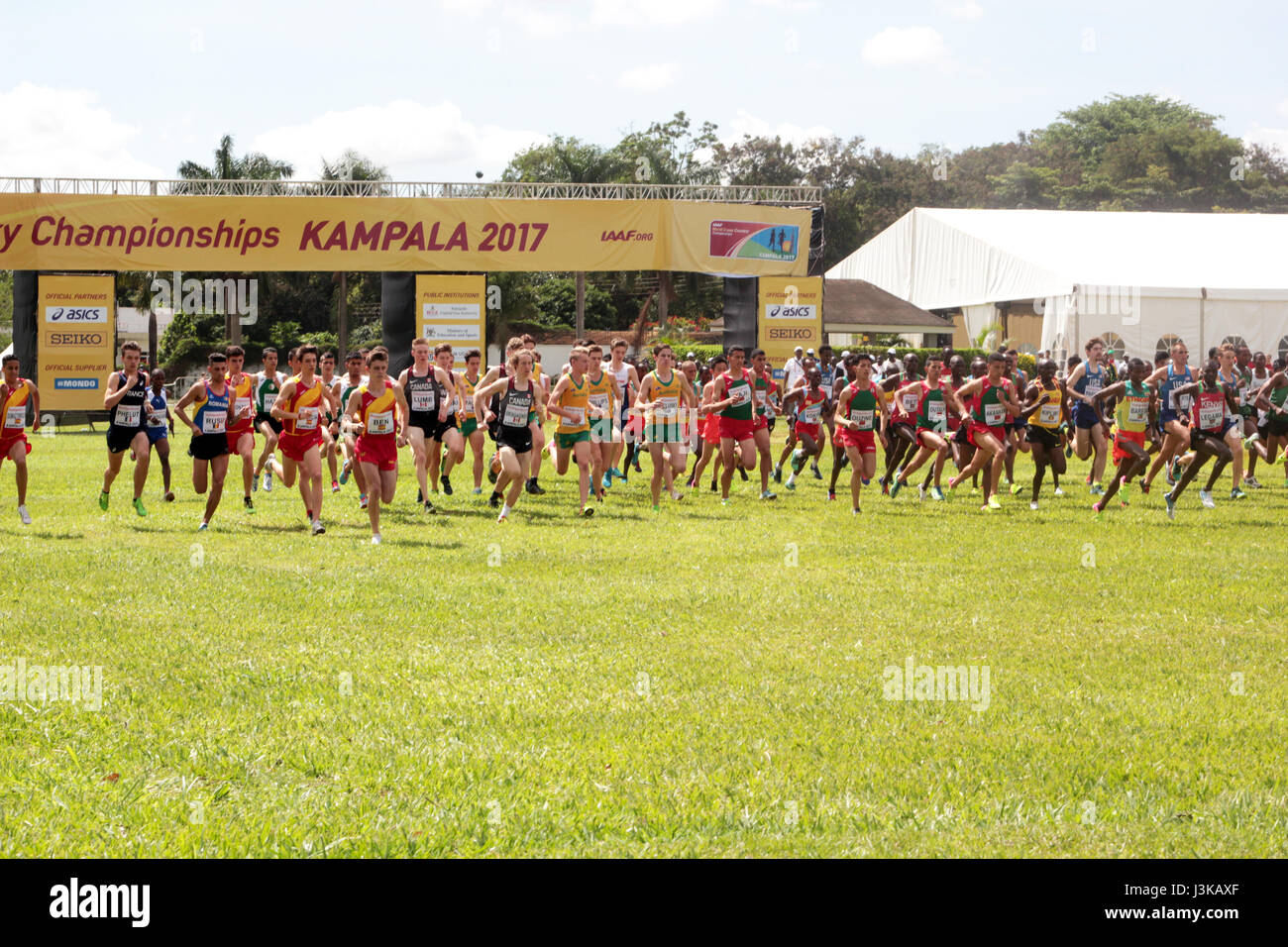 Athletes battle it out during the IAAF World cross Country