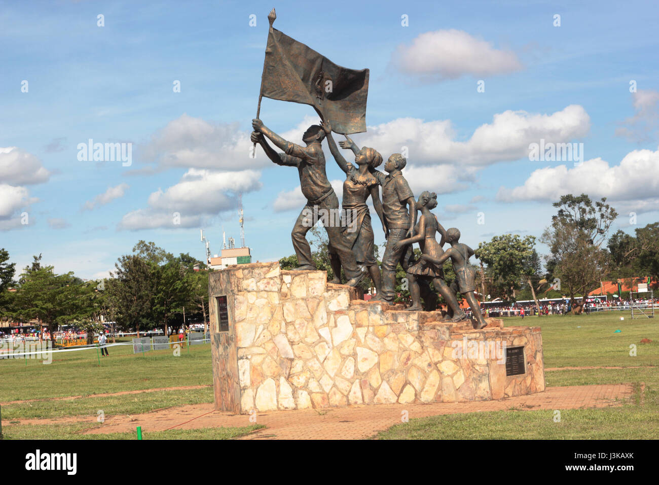 An Independence Monument at Ceremonial Park in the Ugandan capital, kampala Stock Photo