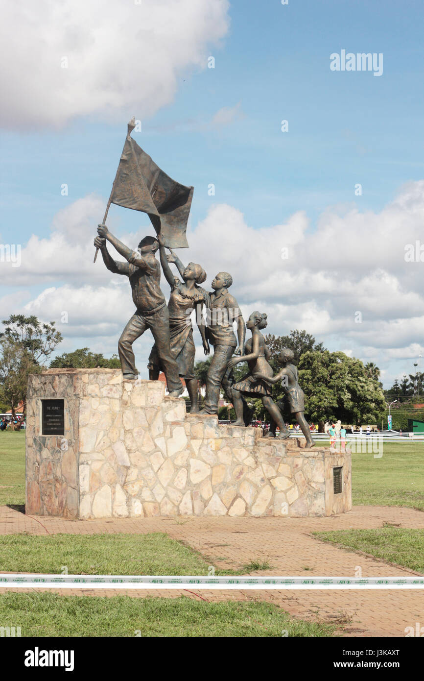 An Independence Monument at Ceremonial Park in the Ugandan capital, kampala Stock Photo