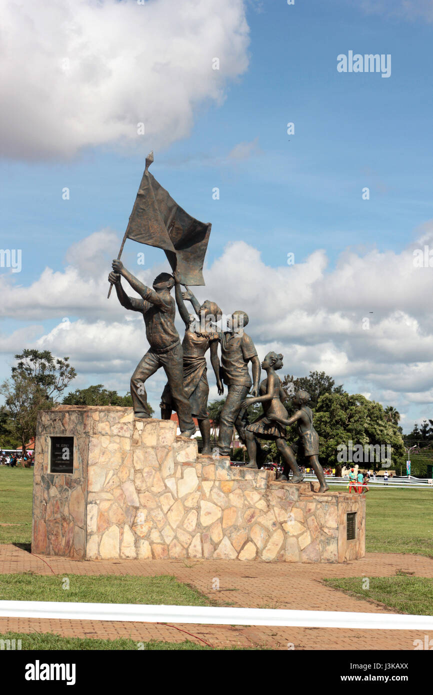 An Independence Monument at Ceremonial Park in the Ugandan capital, kampala Stock Photo