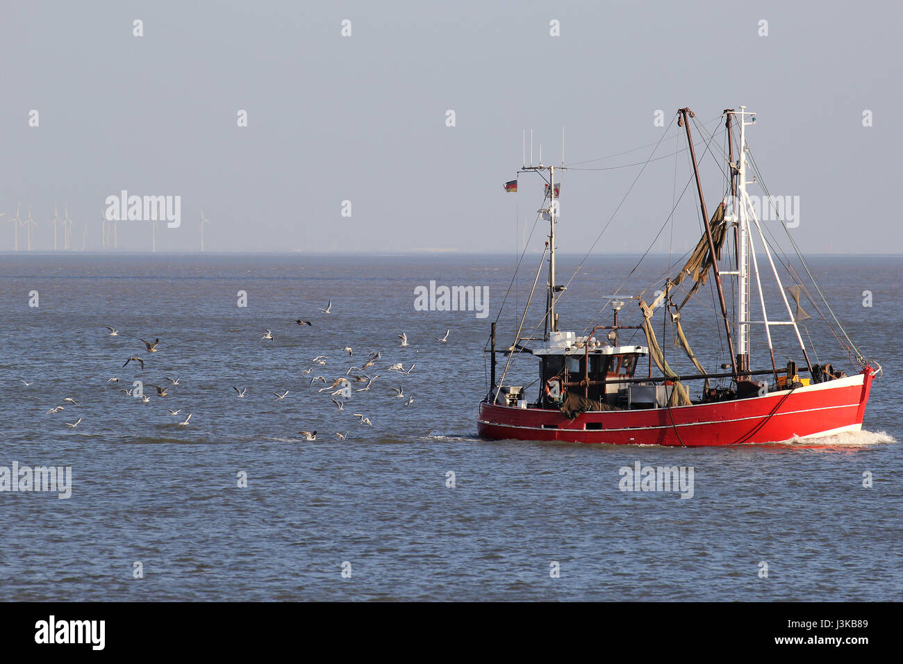 fishing vessel at sea Stock Photo