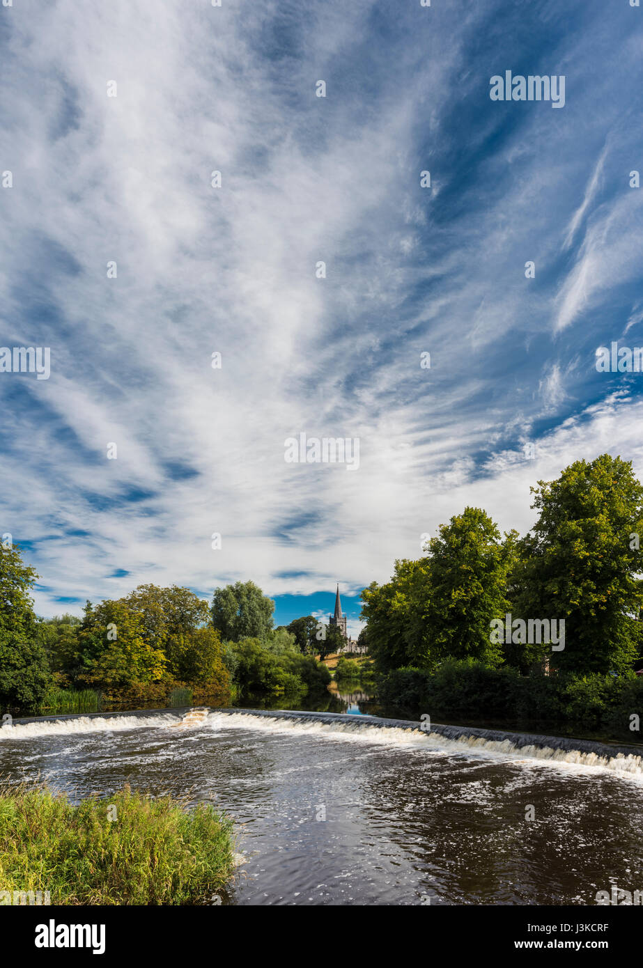 The River Suir flowing through the town of Cahir, County Tipperary