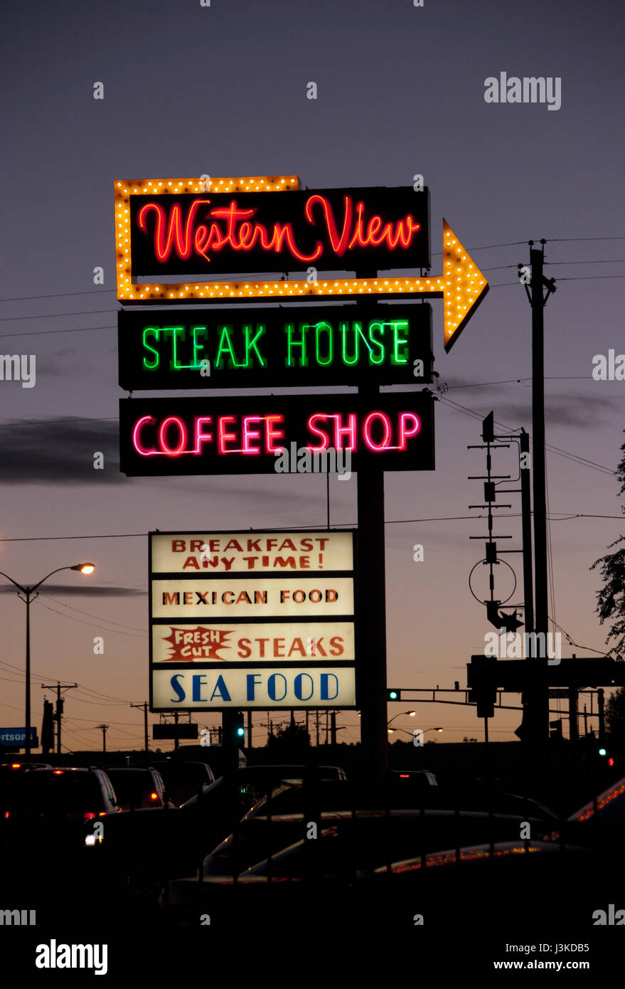 Western View Steak House / Coffee Shop Stock Photo