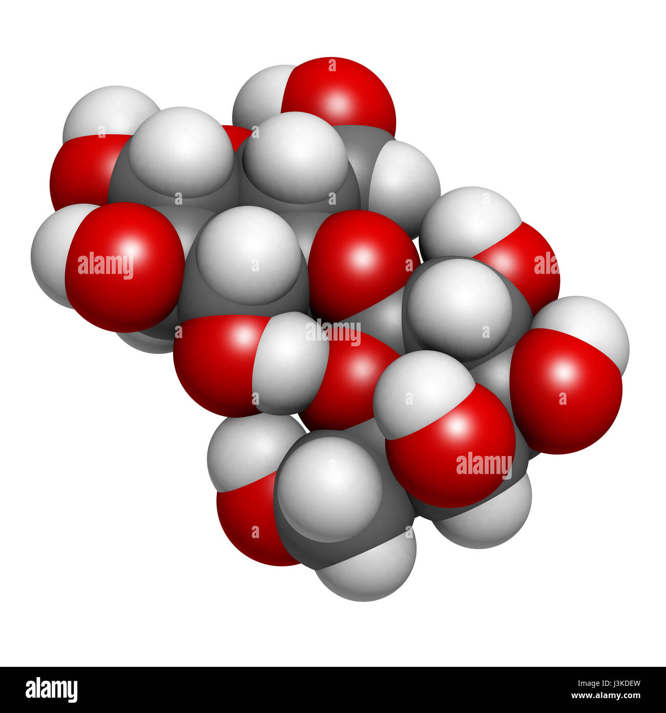 Lactose milk sugar molecule, chemical structure. Lactose is the