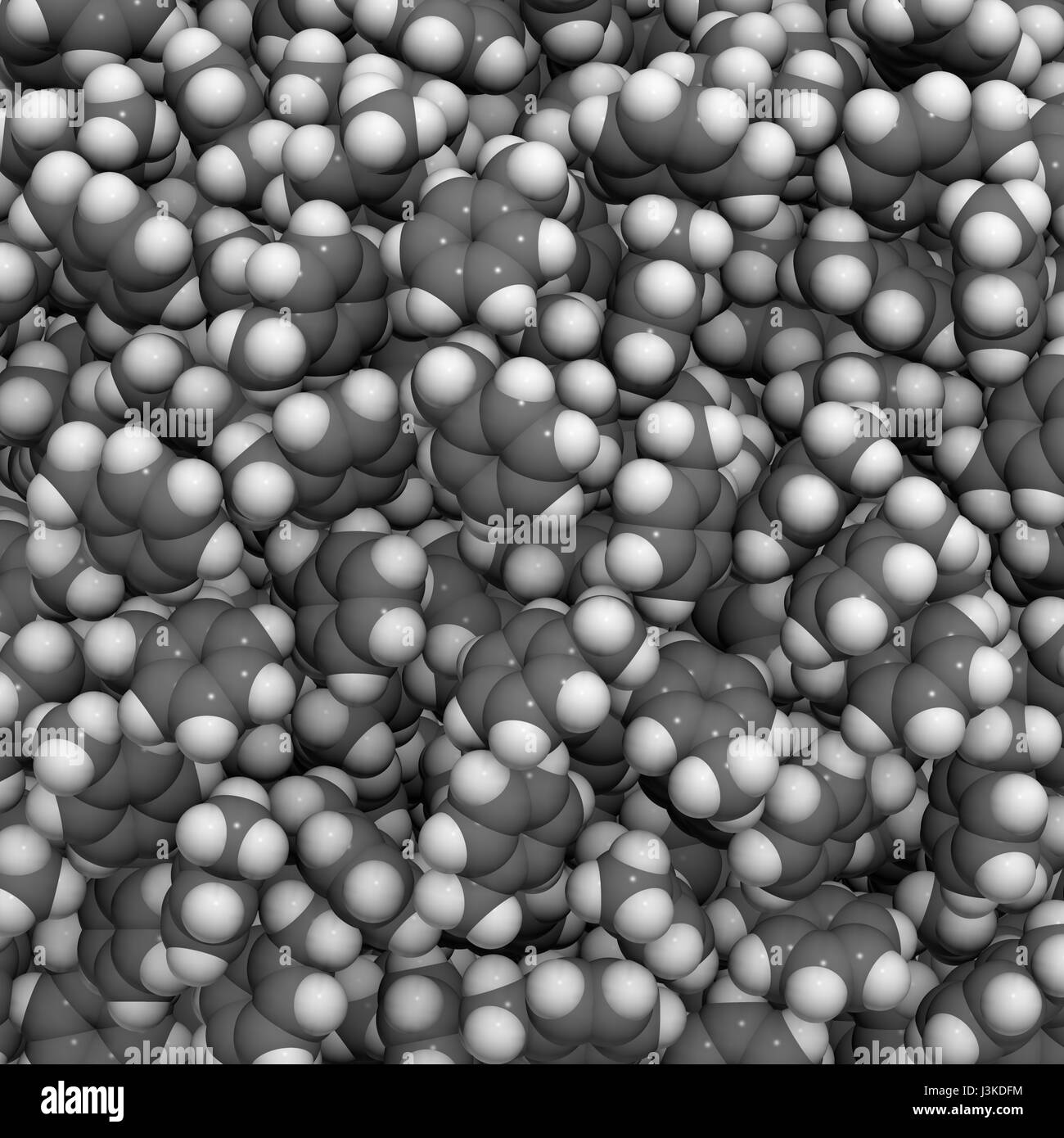 Chemical composition of liquid toluene  - detail Stock Photo