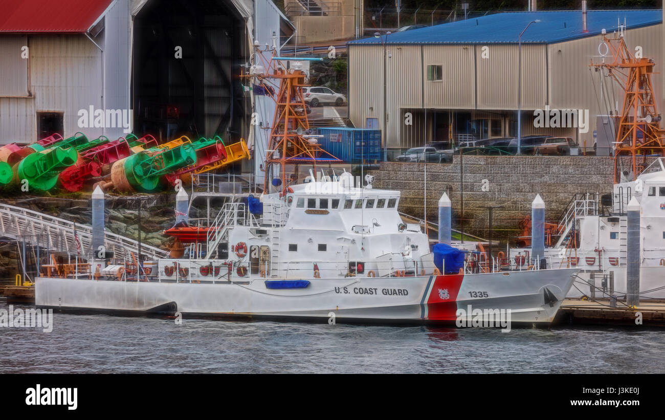 Coast guard cutter in Juneau, Alaska Stock Photo Alamy