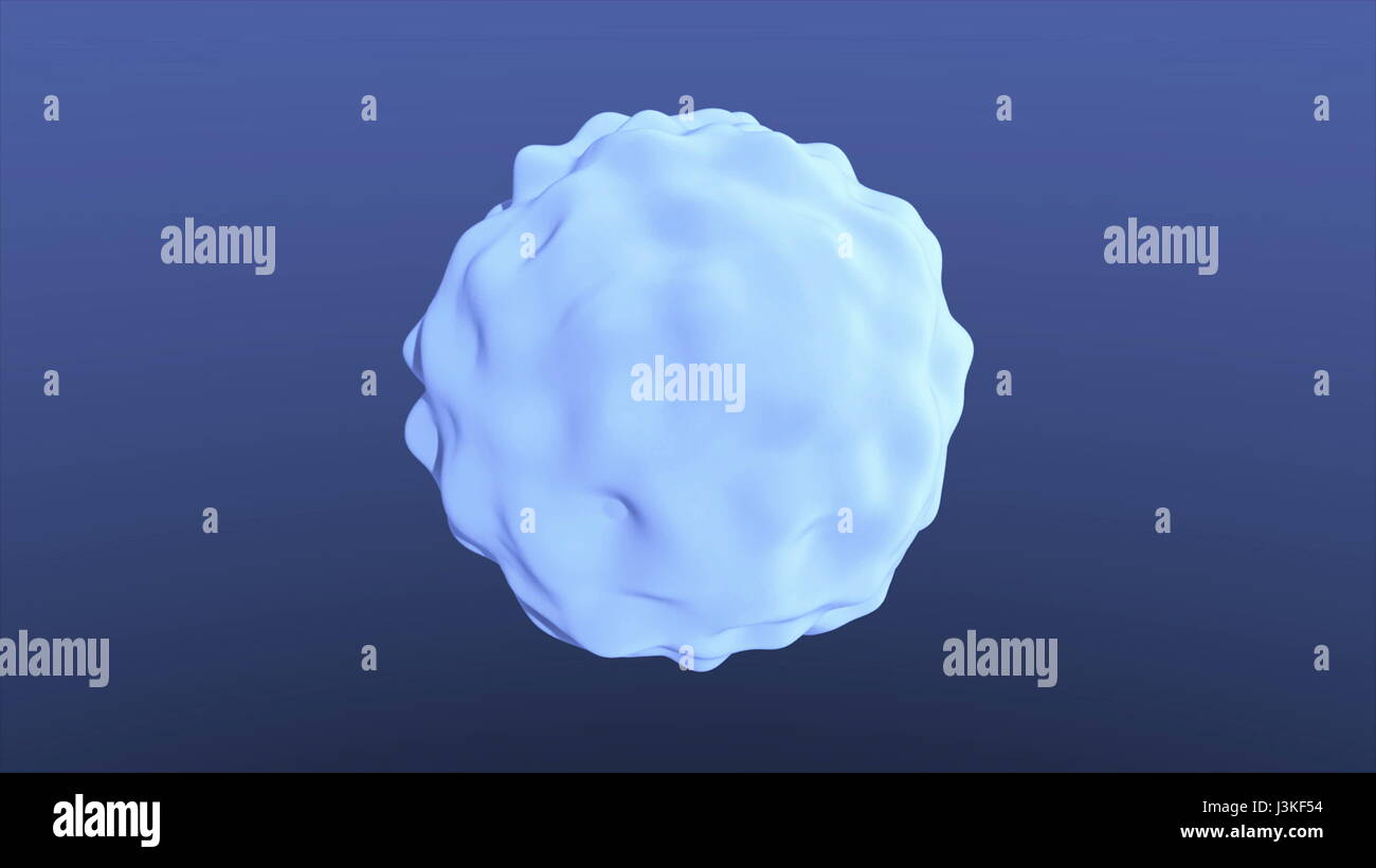 Flying abstract molecules in the air.looped. 3d rendering Stock Photo