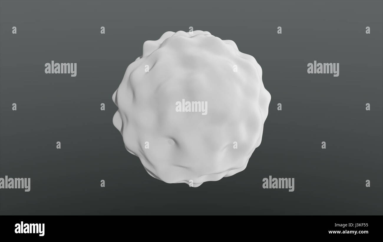 Flying abstract molecules in the air.looped. 3d rendering Stock Photo