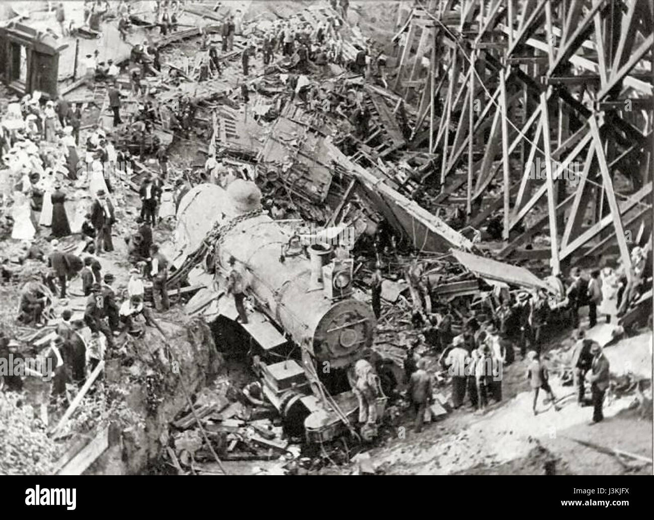 Hammond Circus Train Wreck 1918 Stock Photo