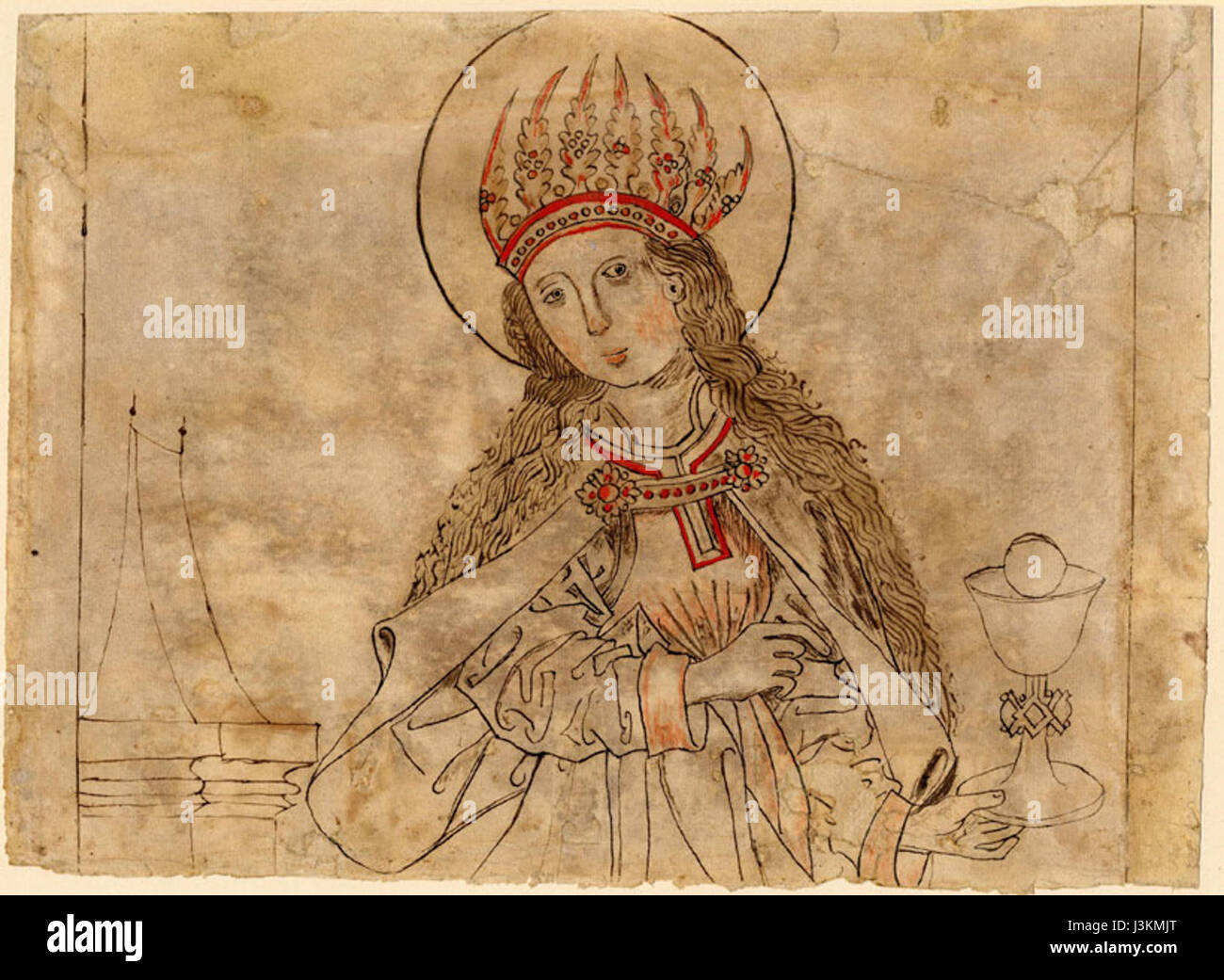 Heilige Barbara 15 Jh Ub Salzburg H2 Stock Photo 139960208 Alamy