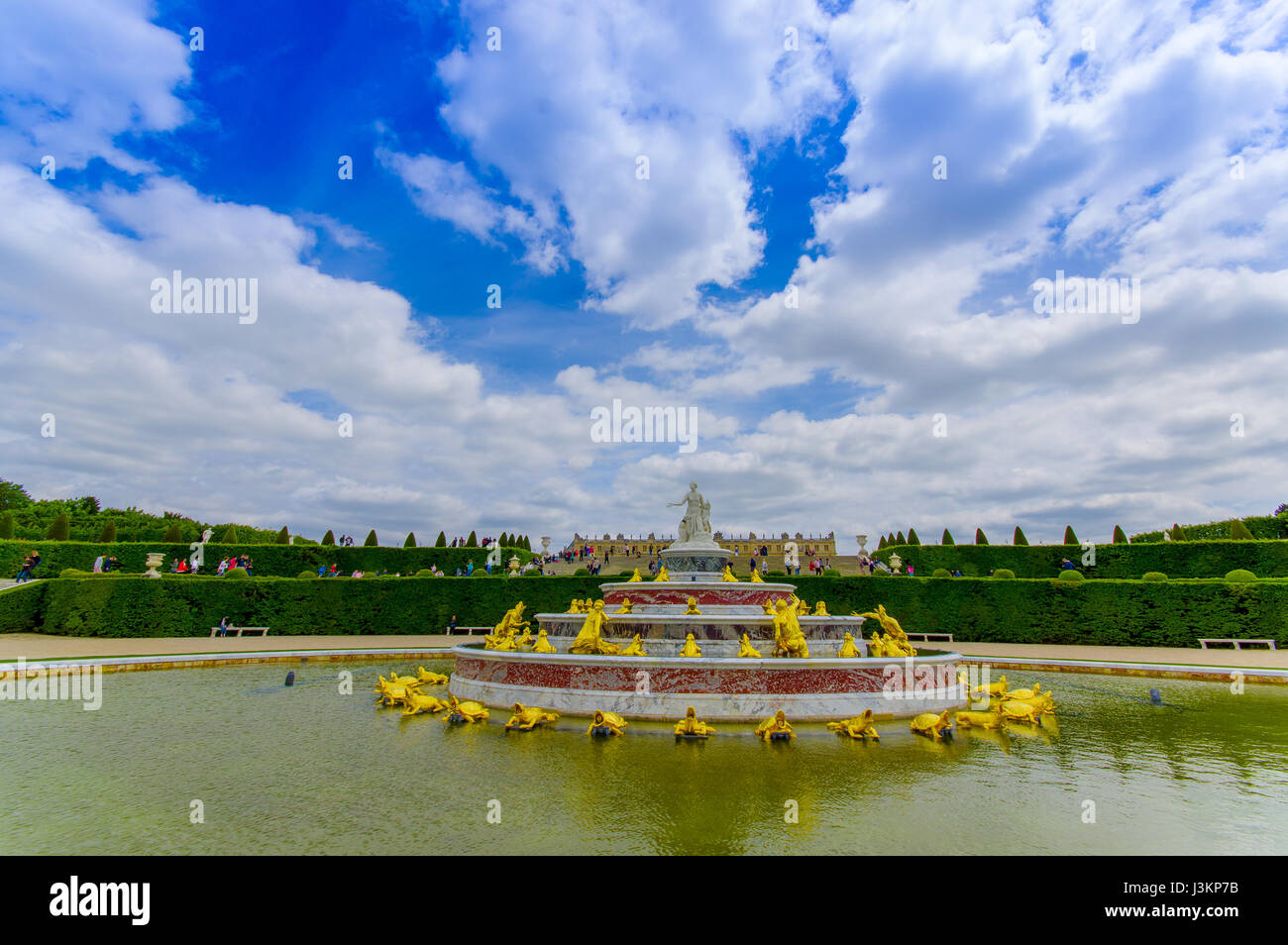 Paris, France June 1, 2015 Stunning and spectcacular water fountains