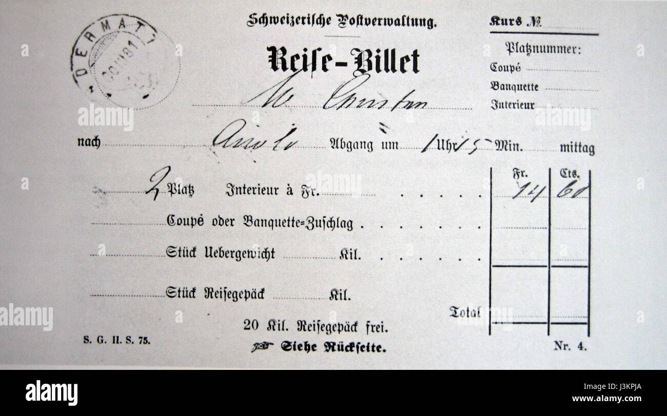 19th century train ticket hi-res stock photography and images - Alamy