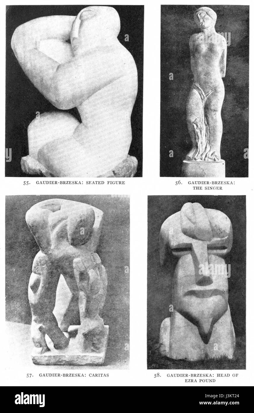 Henri Gaudier Brzeska   quatre statues Stock Photo