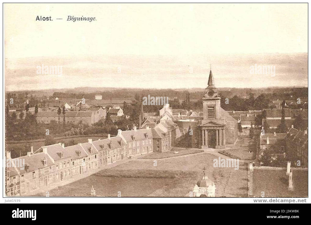 Hoge luchtfoto begijnhof Stock Photo