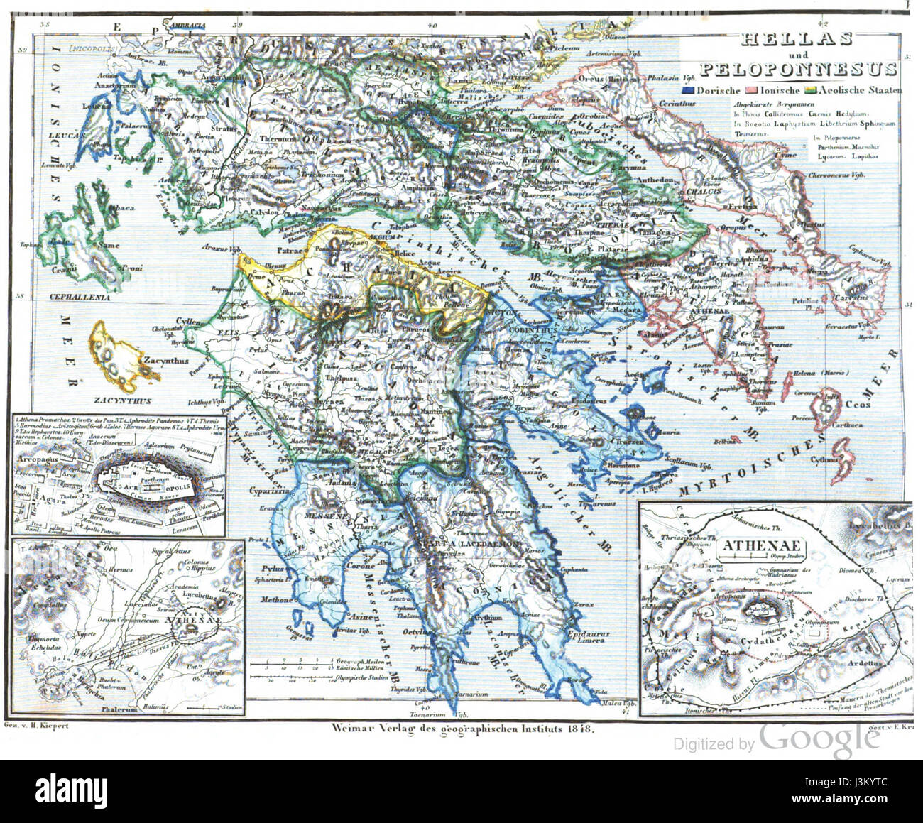 Map of greece hi-res stock photography and images - Alamy