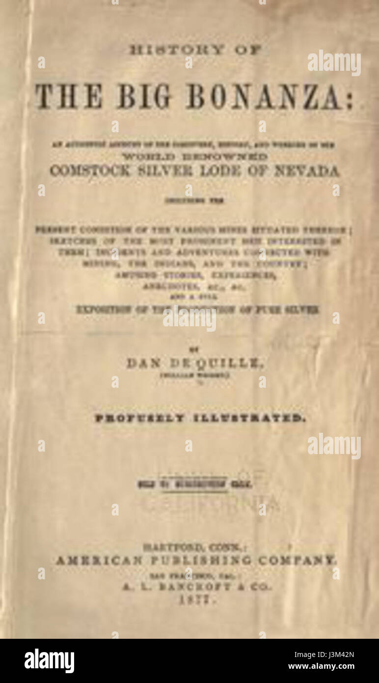 History of the Big Bonanza Stock Photo Alamy