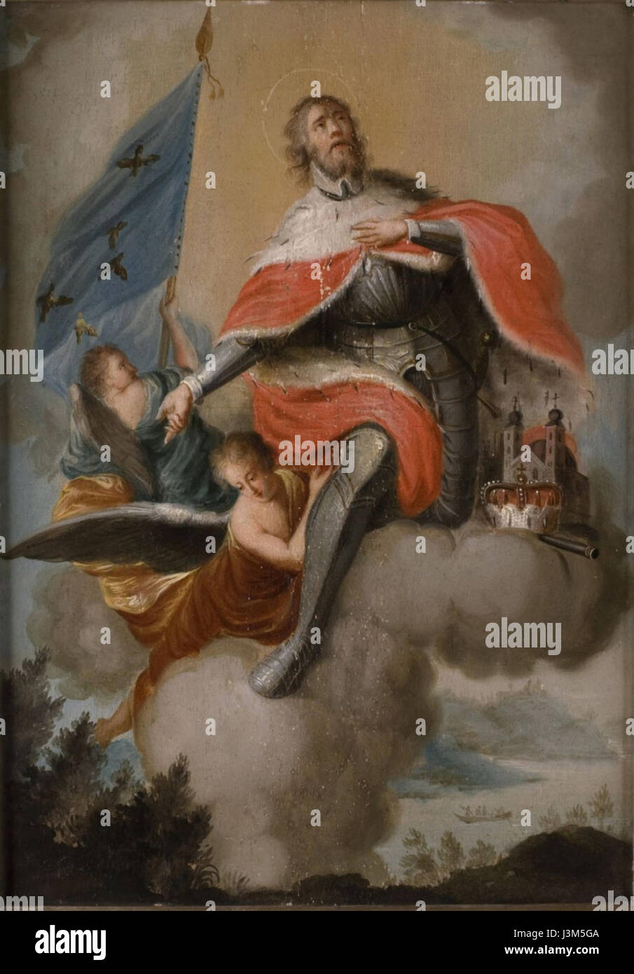 Portrait or representation of Hl Rasso, a historical figure, captured ...