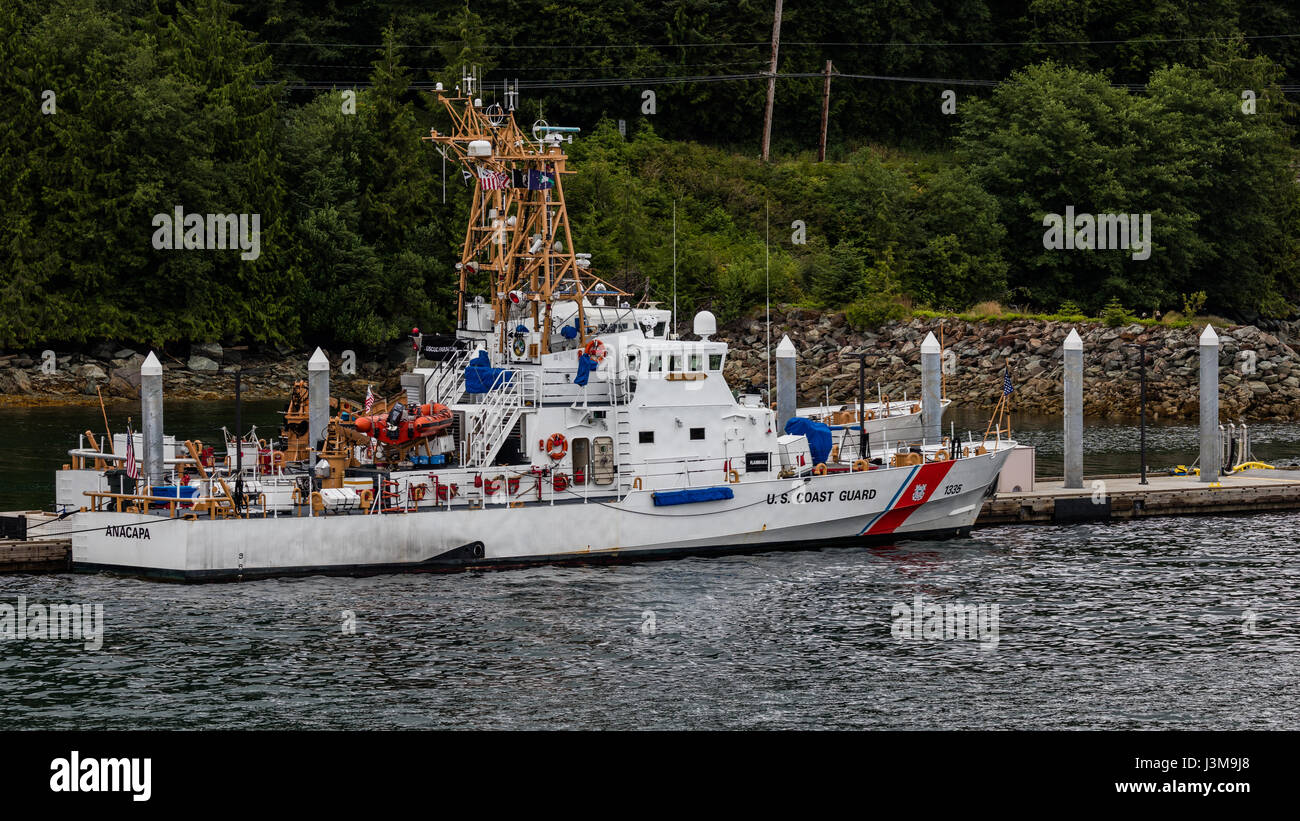 Coast guard cutter in Juneau, Alaska Stock Photo Alamy