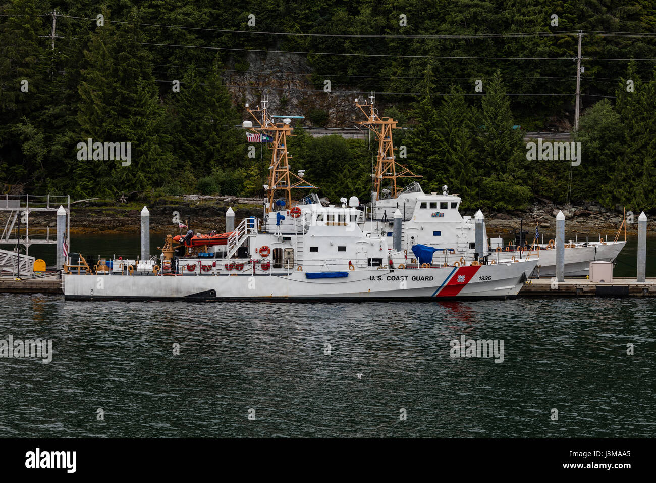Coast guard cutter in Juneau, Alaska Stock Photo Alamy