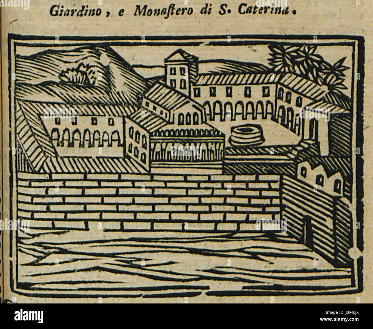 Giardino, e Monastero di S Caterina   Bianco Noe   1600 Stock Photo