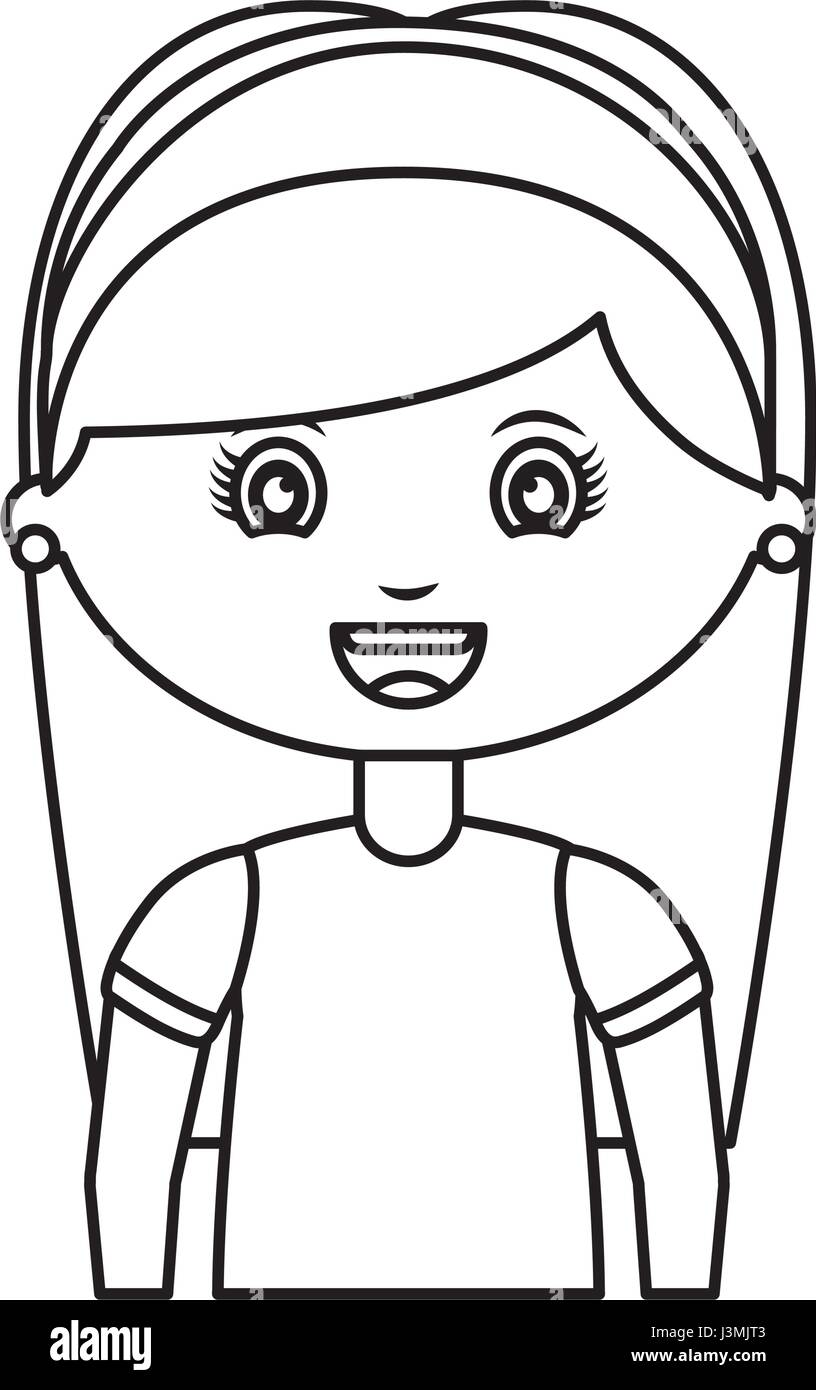 cute little girl student Stock Vector Image & Art - Alamy