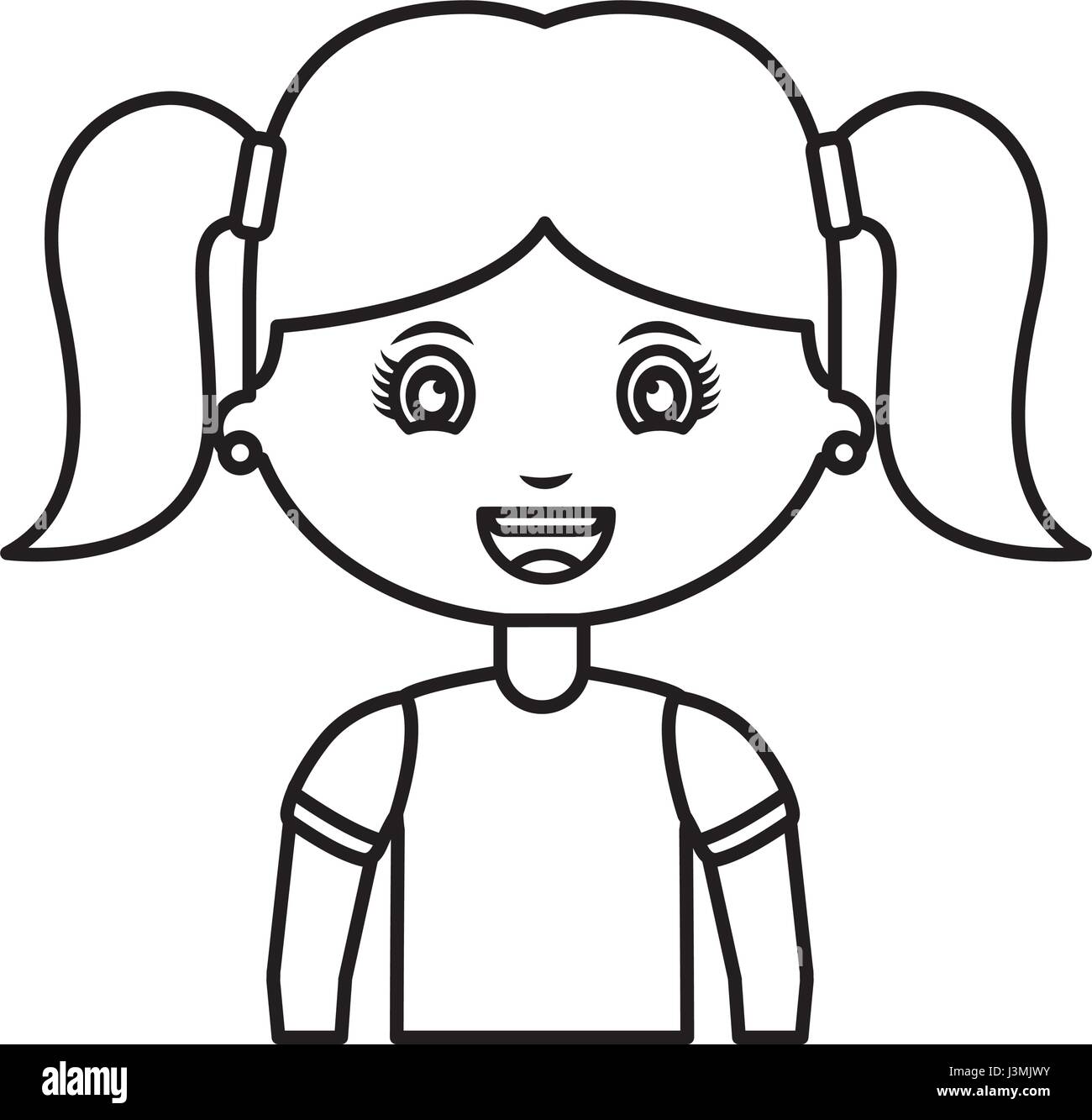 cute little girl student Stock Vector Image & Art - Alamy
