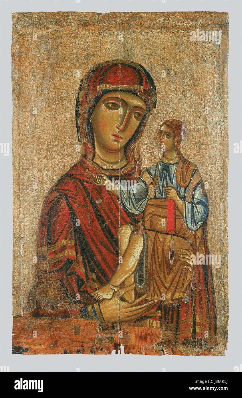 Hodegetria (Cyprus, 13th c., Byzantine museum) Stock Photo