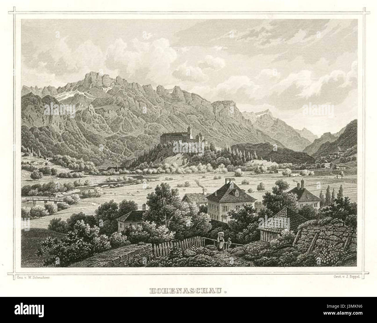 Hohenaschau Stich Stock Photo