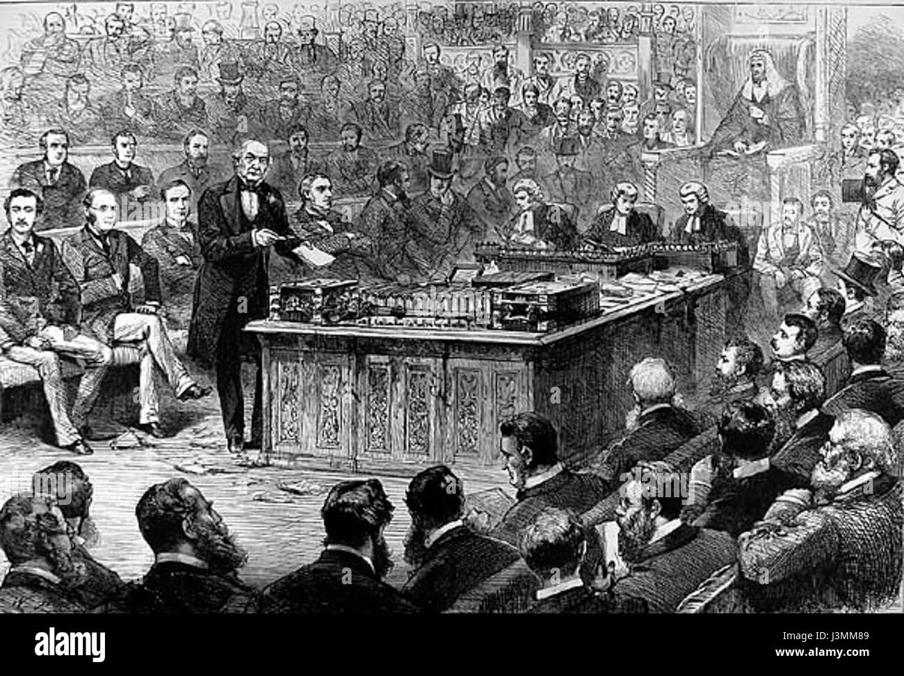 Gladstone debate on Irish Home Rule 8th April 1886 ILN Stock Photo