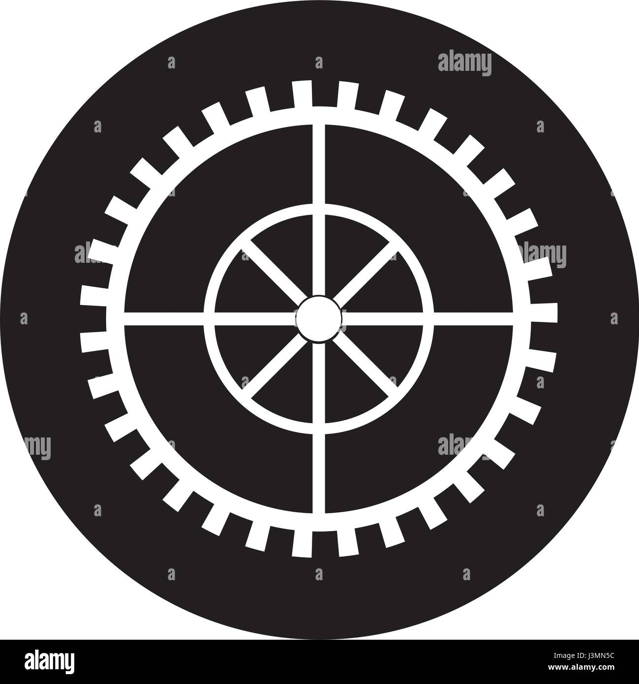 machinery gear isolated icon Stock Vector Image & Art - Alamy