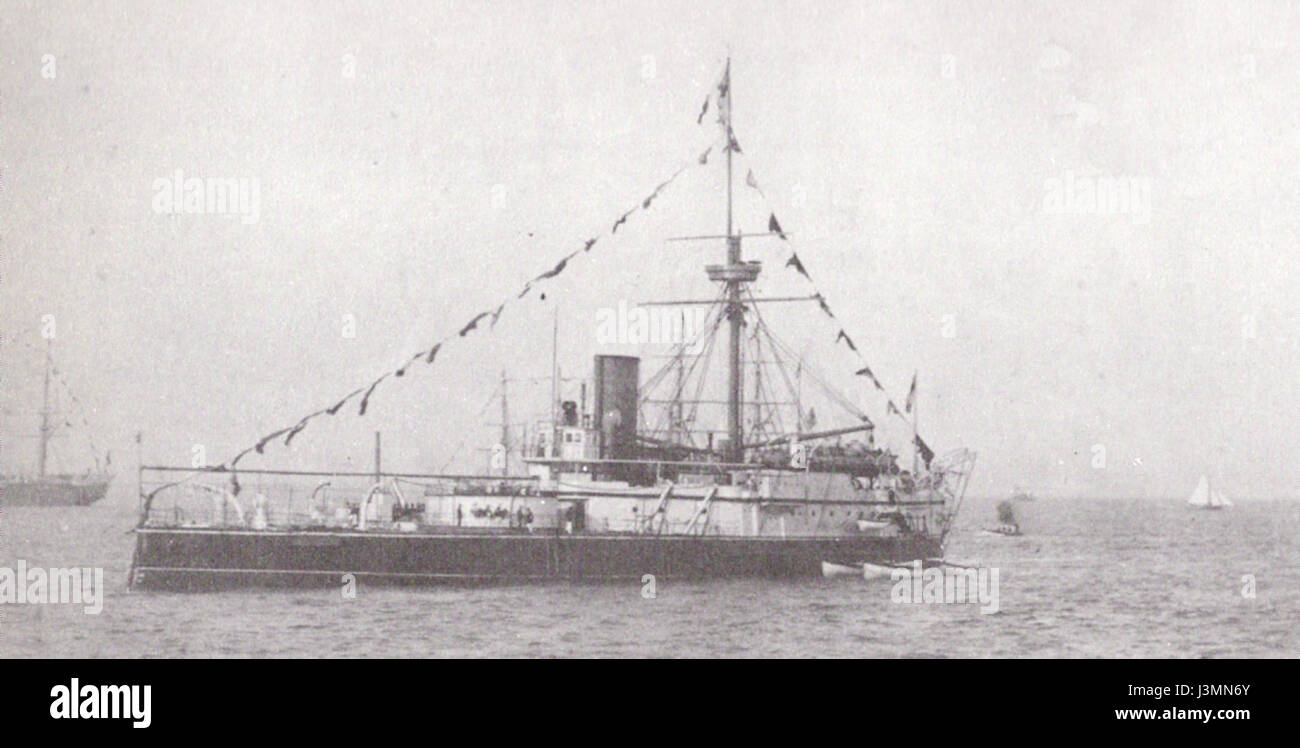 HMS Conqueror (1881 Stock Photo Alamy