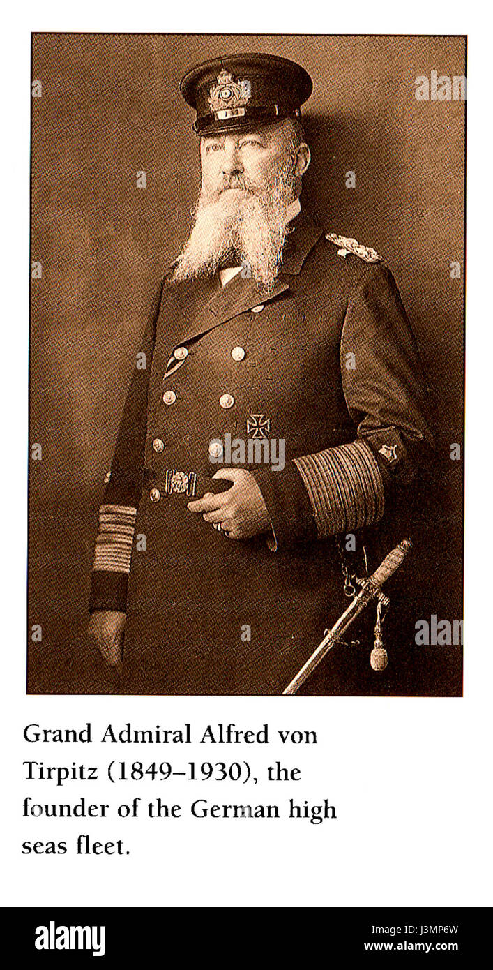 Grand Admiral Alfred von Tirpitz Stock Photo