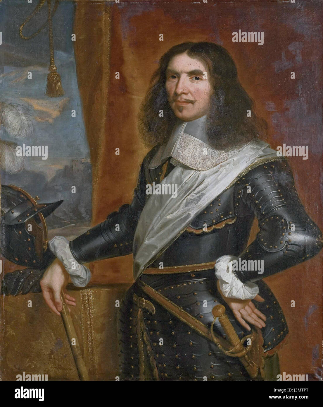 Henri de la Tour d'Auvergne, Vicomte de Turenne by Circle of Philippe de Champaigne Stock Photo