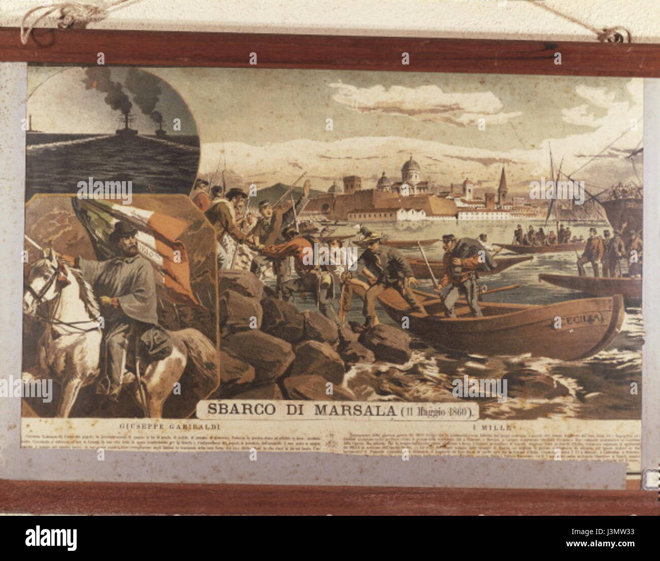 Giuseppe Garibaldi landing at Marsala Stock Photo Alamy