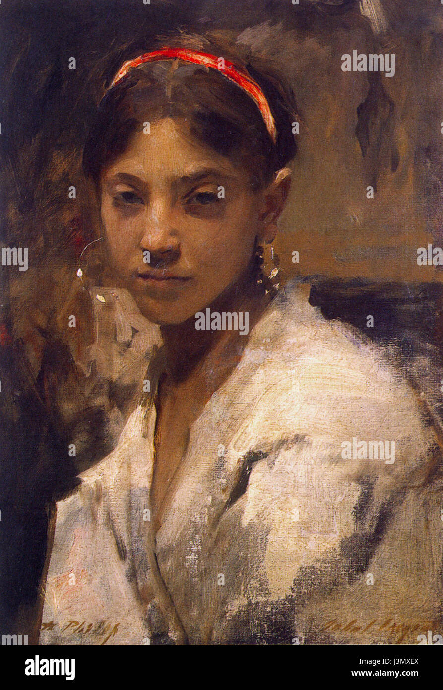 Head of a Capri Girl Stock Photo Alamy