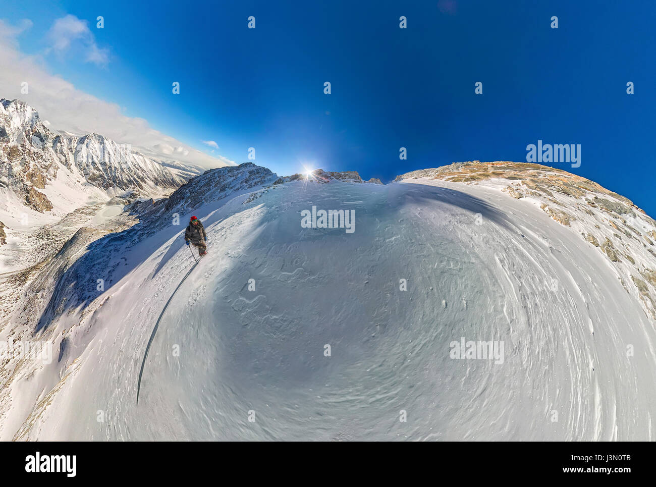Aerial view hiking team hi-res stock photography and images - Alamy