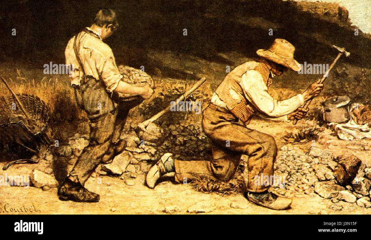 Gustave Courbet cortadores de pedras (II) Stock Photo